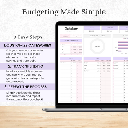 The Budgeting template for Excel & Google Sheets (all currencies)